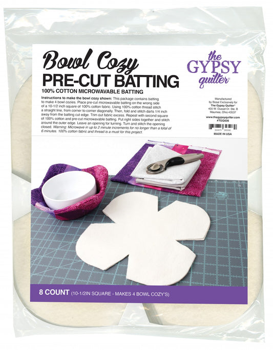 Bowl Cozy Pre-Cut Batting - 8-count