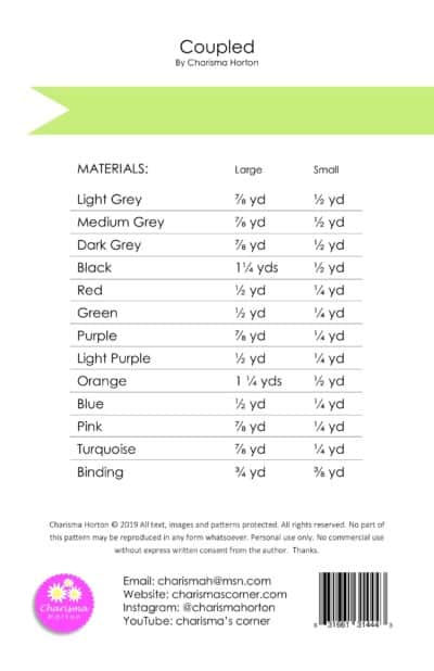 Coupled Quilt Pattern