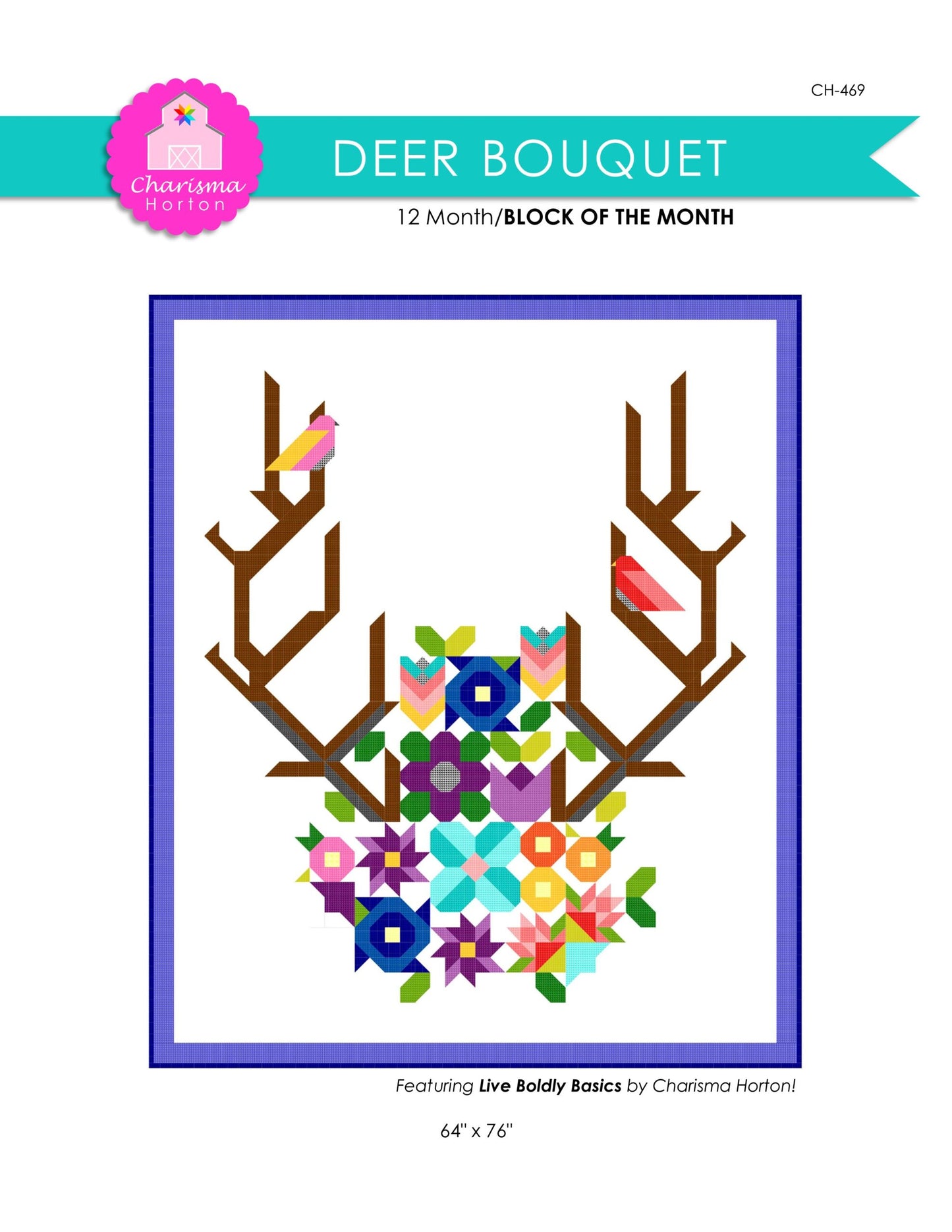 Deer Bouquet Quilt Pattern Booklet