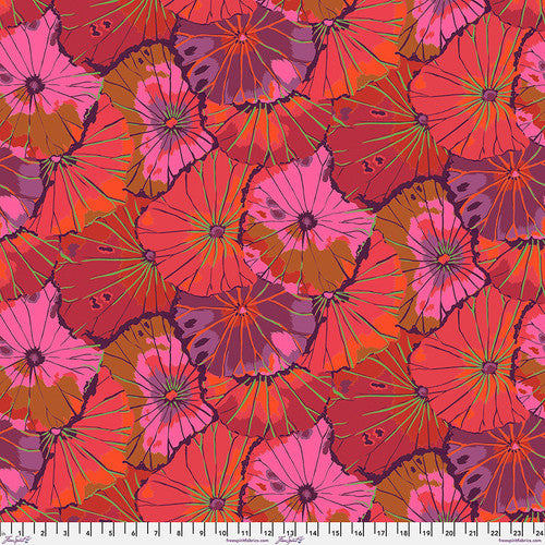 Lotus Leaf Print - Wine - Kaffe Fassett Collective