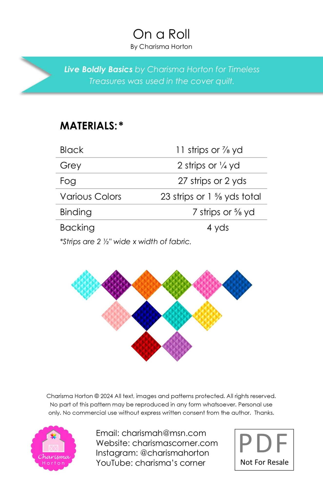 On A Roll Quilt Pattern