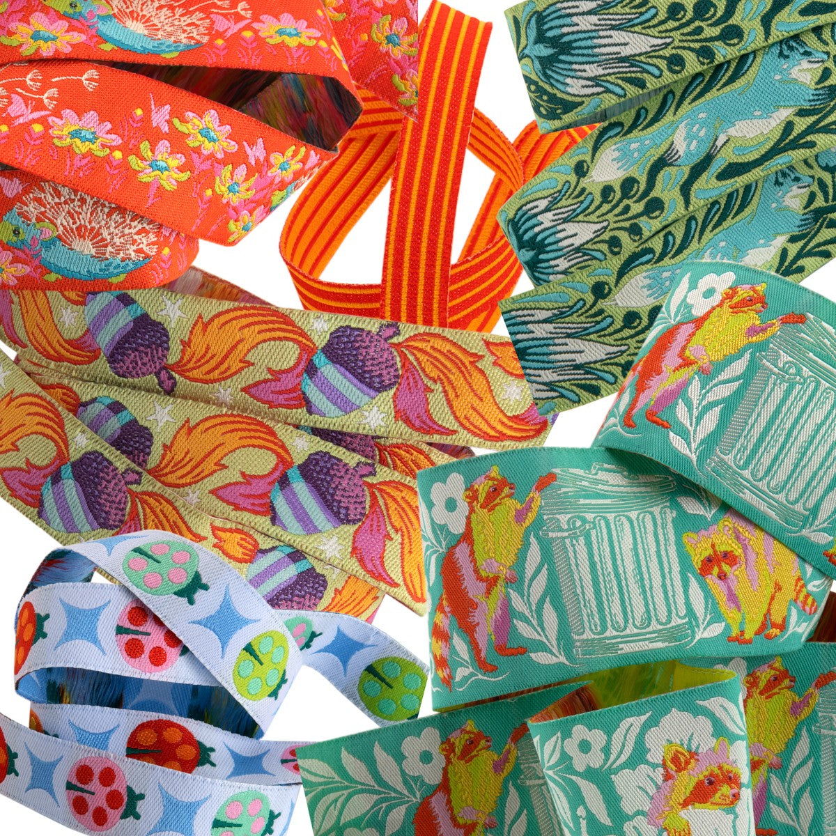 Tula Pink - Tiny Beasts - Glow Designer Ribbon Pack - Soul Stitchery